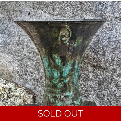 Mask Pottery | Conical Vase - St Ives Cornwall UK.